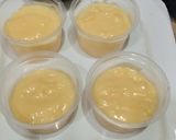 A picture of step 1 of Cream Custard shots with orange sauce.