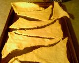 A picture of step 4 of asparagus in a blanket,with tarragon sause.