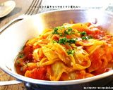 A picture of step 5 of Bacon and Spring Cabbage in Tomato Sauce.
