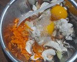 Foto langkah ke 1 dari resep Nugget Ayam Jamur Wortel non MSG.