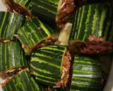Une image de l'étape 5 de Courgettes farcies. Recette printanière à la djamicoo.