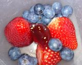 A picture of step 3 of Yummy Fruity Quinoa Porridge 253 cals if recipe followed.