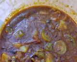 A picture of step 2 of Special Parwal potato, onion with jowar roti.