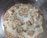 A picture of step 2 of Chocolate laddu.