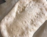 A picture of step 7 of Pizza bread - no knead, with spicy mincebeef & caramelised onion.