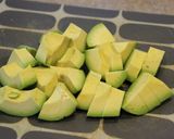 A picture of step 3 of Irresistible! Avocado Marinated in Ponzu Sauce and Aromatics.