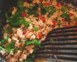 A picture of step 10 of Stir Fried Chicken and Basil over Rice.