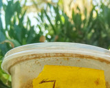 A picture of step 1 of 7 spice condiment.