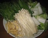 A picture of step 12 of Homemade Kimchi Hot Pot with Fluffy Tofu Meatballs.
