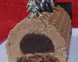 A picture of step 7 of Praline, Chocolate, and Tonka Yule Log.