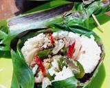 Foto langkah ke 10 dari resep Nasi Bakar hati ampela, teri kemangi.