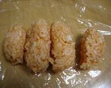 A picture of step 2 of Jack O'Lantern Character Bento.