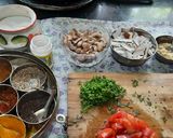 A picture of step 2 of Raw cashew spicy curry.