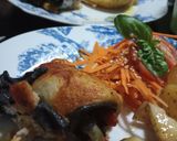 Foto del paso 9 de la receta: Roll de Merluza, vegetales y papas al horno