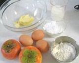 A picture of step 1 of Persimmon Clafoutis.