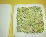 A picture of step 3 of For Bentos and Drinking Appetizers: Hanpen Sandwiches.