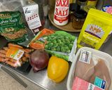 A picture of step 1 of Quinoa Salad with Roasted Vegetables and Chicken Breast.