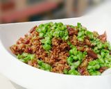 A picture of step 5 of Preserved Duck Meat And Chinese Sausage Fried Rice.