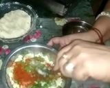 A picture of step 4 of Aloo Paratha.
