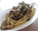 A picture of step 6 of Eggplant and Ground Meat Butter-Ponzu Flavored Pasta.