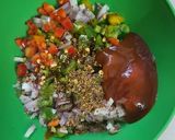 A picture of step 4 of No Oven Eggless Stuffed Sesame Bun.