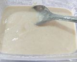 A picture of step 1 of Masala dosa with potato and coconut chattny.