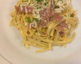 Foto langkah ke 11 dari resep Fettucini carbonara with smoked beef n cheese.