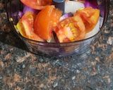 A picture of step 1 of Mexican salsa.