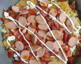 Hình bước làm 6 của món Pizza Mỳ Gói Bất Bại