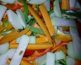 A picture of step 2 of Sautéed Vegetable Strips for Healthy Eating, Mario Style.