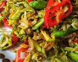 Foto langkah ke 12 dari resep Tumis Bunga Pepaya Pete Rebon | Pahitnya Pas!.