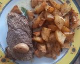 Foto del paso 10 de la receta: Colita de Cuadril al Ajillo al Horno con Papas al Horno