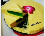 A picture of step 1 of Surprise mango mousse desert cake.