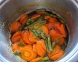 A picture of step 1 of Sweet and Sour Carrots and 3 beans.