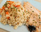 Une image de l'étape 7 de Filet de truite et riz aux carottes au Nutricook Seb.