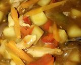 A picture of step 8 of Curry chicken soup 😋.