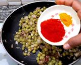 A picture of step 11 of Dhaba style matar masala.