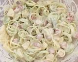 Póréhagymás-virslis saláta recept fázis 3 fotója