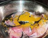 A picture of step 2 of Masala fish fry.