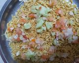 A picture of step 3 of Bhujiya chaat.