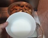 A picture of step 10 of Hot and Sour Soup with Tofu and Bamboo Shoots.