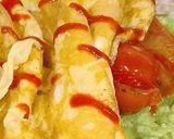 Foto del paso 5 de la receta: 🌯Wrap de tortilla francesa, tomate, aguacate y salsa siracha