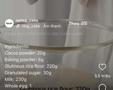 Hình bước làm 1 của món Bánh socola dẻo không gluten (dùng bột nếp)
