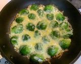 A picture of step 3 of Pan-fried Brussel Sprouts & Cheese.