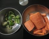 A picture of step 1 of Cucumber boondi raita.