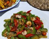 Foto langkah ke 4 dari resep Oseng Udang Pare.