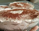 A picture of step 6 of Tiramisu Coffee Cake | No-Bake Cake | Marie biscuit Dessert.