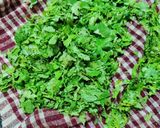 A picture of step 1 of Kothambir vadi (Maharashtrian recipe).