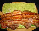 A picture of step 4 of Chacarero with Avocado and Bacon, Jon Style.