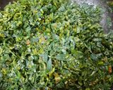 A picture of step 2 of Aloo methi.